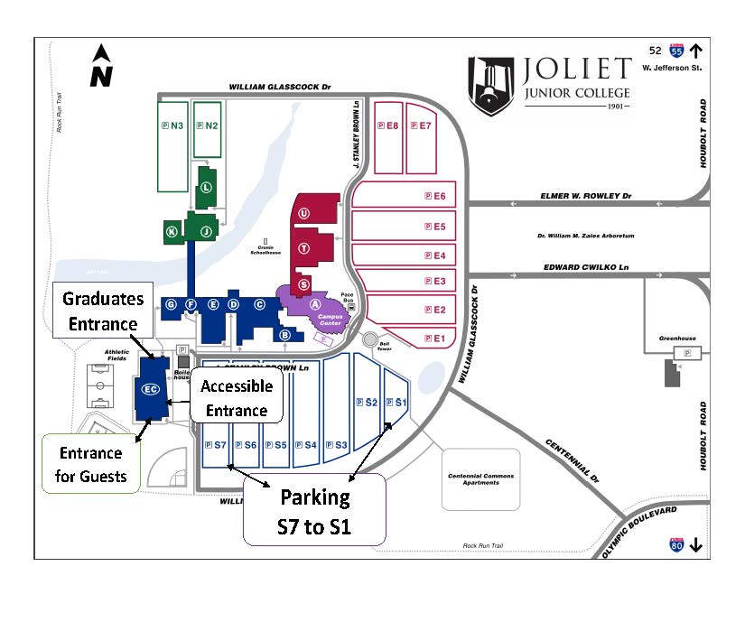 JJC Campus Parking Map