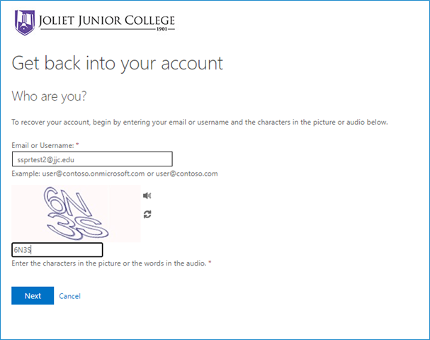 On Campus Password Reset. Enter your JJC email and CAPTCHA