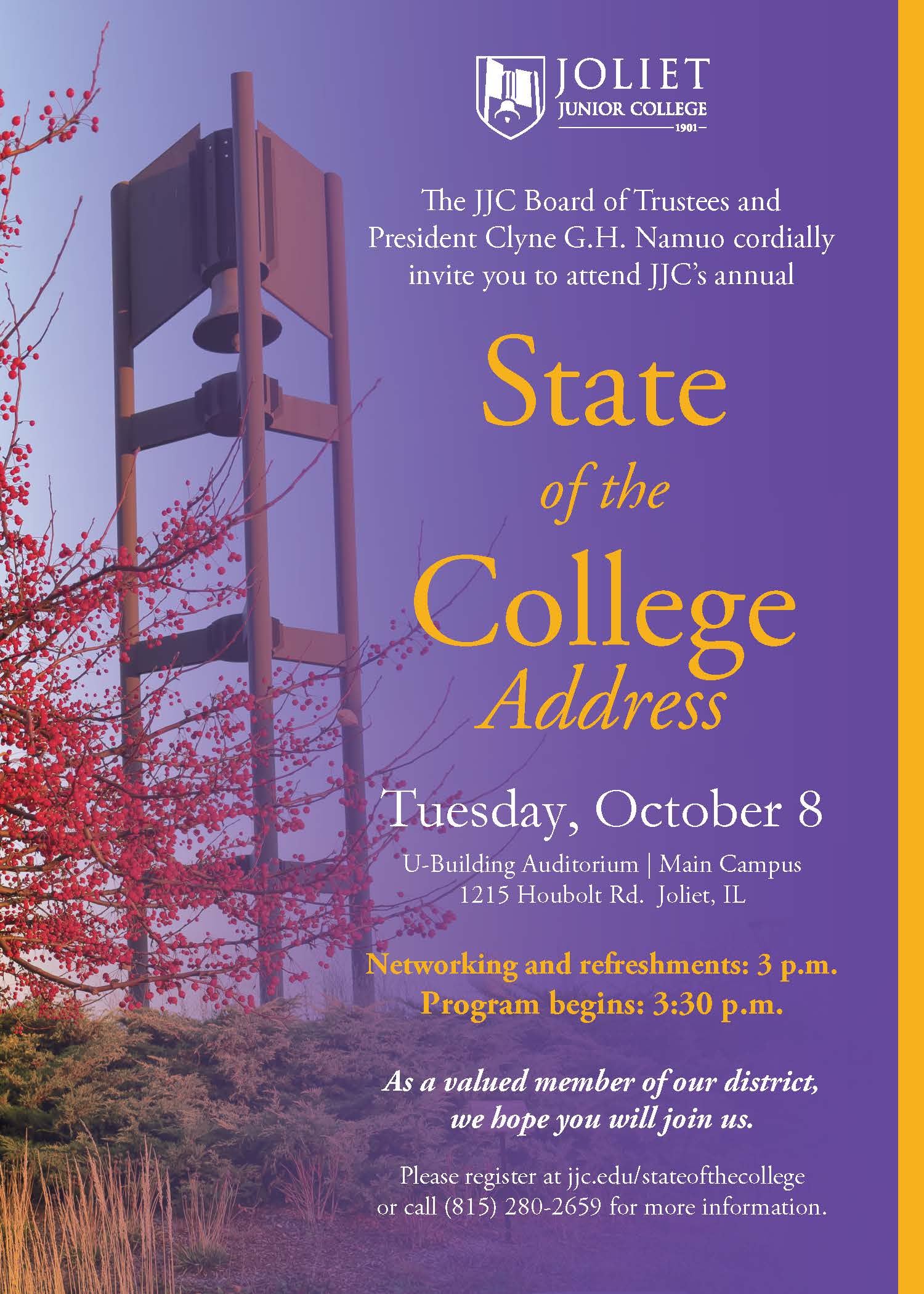 State of the College invitation