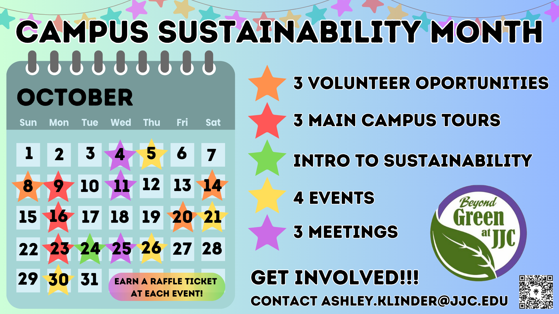 Sustainability month calendar of events