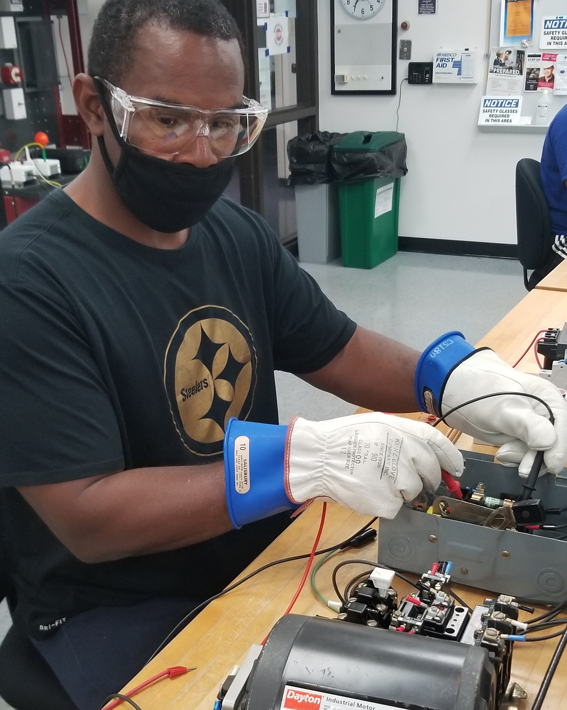 Danavious Hurd during electrical class.