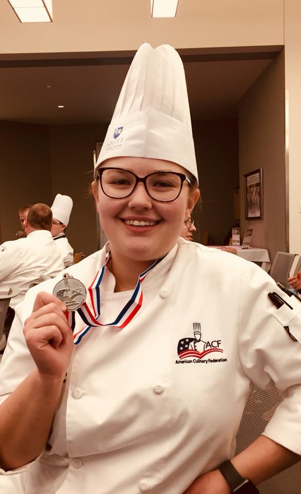 Emma Prucha received a silver medal in the student chef competition.