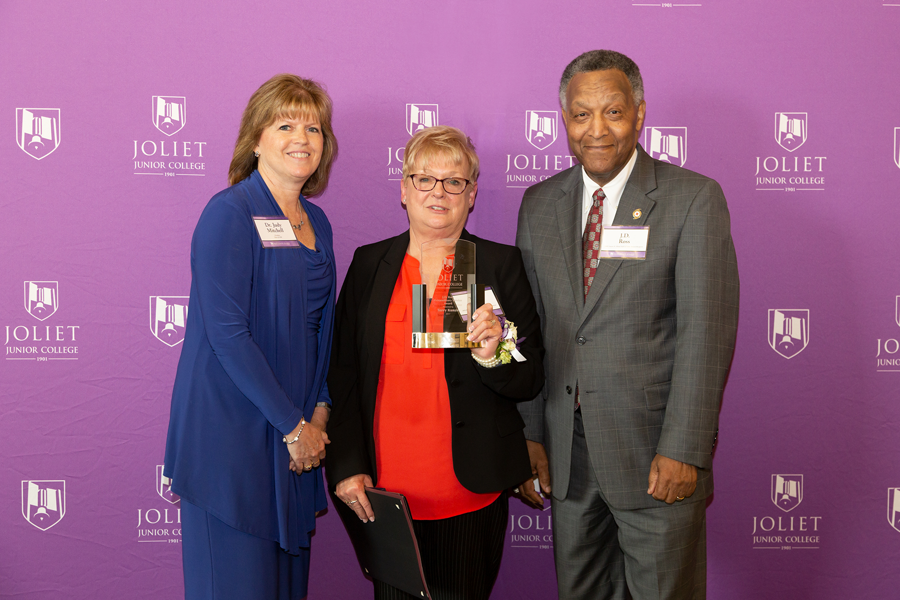 From left: JJC President Dr. Judy Mitchell,