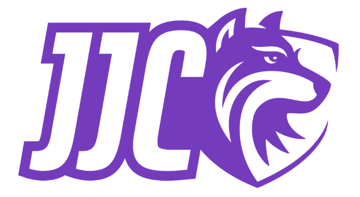 purple JJC logo with wolf