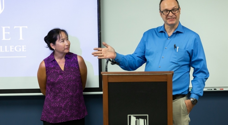 From left: USGS Research Biologist Robin Calfee and JJC Natural Sciences