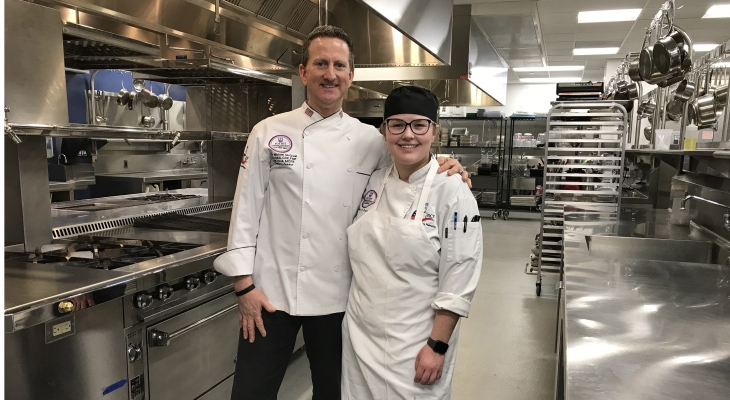 Chef Michael McGreal with Emma Jo Prucha.