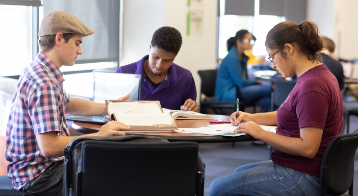 students working