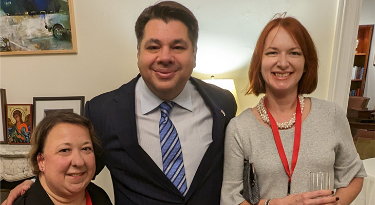 Joliet Junior College representatives met with several international dignitaries at the Pharos Summit in Greece.