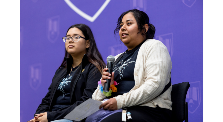 two students sit together