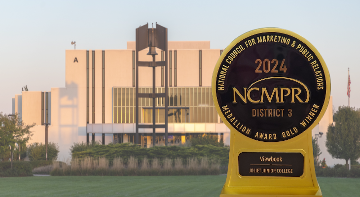 NCMPR Medallion award with JJC Main Campus in background