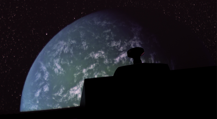 view of earth in planetarium