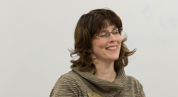 JJC Professor Kelly Tisdale teaching her class.